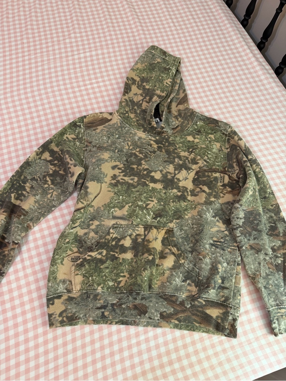 Kid’s Camo Hooded Sweater - Green/Brown
